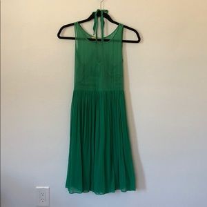 Emerald green chiffon dress